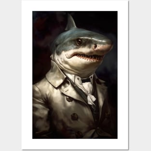 Great White Shark Classic Portrait Posters and Art